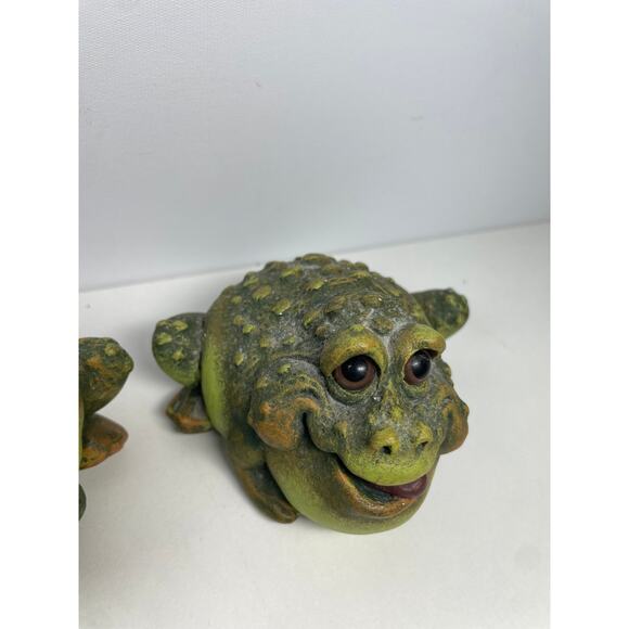 Set of 2 Rare Vintage 1992 Pete Aspit Resin Toad Warts Anthropomorphic Frog Set - Picture 4 of 8